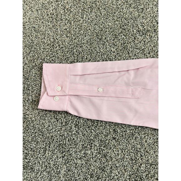 Report Collection Men Slim Fit Red Striped Button Up L/G - Picture 5 of 6